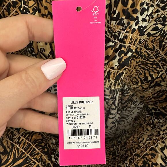 NWT Lilly Pulitzer Women's Beyonca Long Sleeve Dress Sz M - Picture 9 of 14